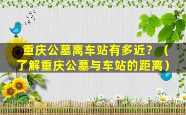 重庆公墓离车站有多近？（了解重庆公墓与车站的距离）