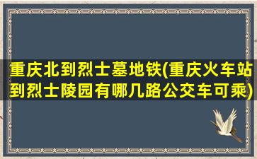 重庆北到烈士墓地铁(重庆火车站到烈士陵园有哪几路公交车可乘)