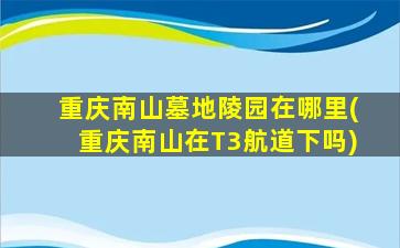 重庆南山墓地陵园在哪里(重庆南山在T3航道下吗)