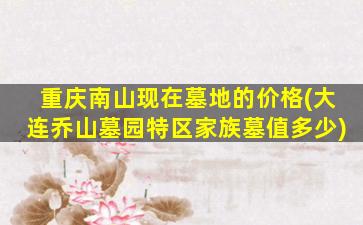 重庆南山现在墓地的价格(大连乔山墓园特区家族墓值多少)