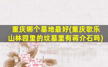 重庆哪个墓地最好(重庆歌乐山林园里的坟墓里有蒋介石吗)