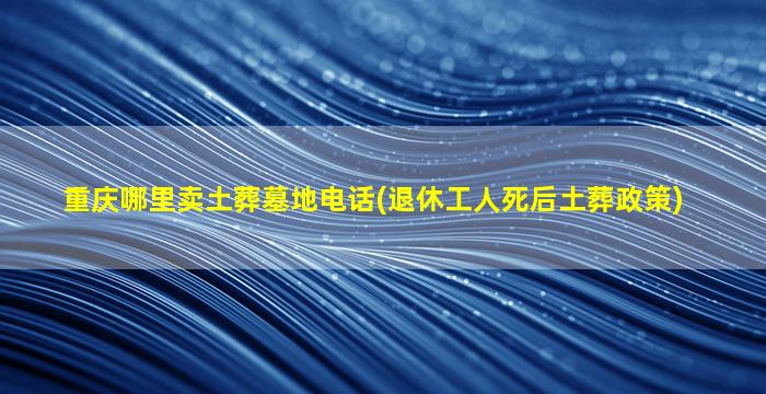 重庆哪里卖土葬墓地电话(退休工人死后土葬政策)