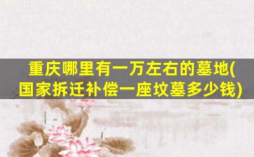 重庆哪里有一万左右的墓地(国家拆迁补偿一座坟墓多少钱)