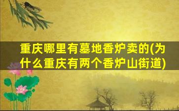 重庆哪里有墓地香炉卖的(为什么重庆有两个香炉山街道)