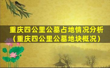 重庆四公里公墓占地情况分析（重庆四公里公墓地块概况）