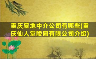 重庆墓地中介公司有哪些(重庆仙人堂陵园有限公司介绍)