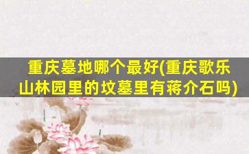 重庆墓地哪个最好(重庆歌乐山林园里的坟墓里有蒋介石吗)