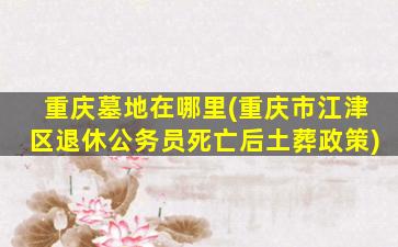 重庆墓地在哪里(重庆市江津区退休公务员死亡后土葬政策)