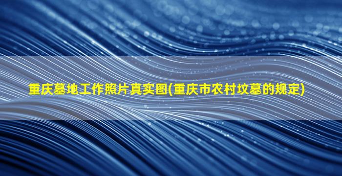 重庆墓地工作照片真实图(重庆市农村坟墓的规定)