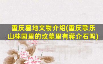 重庆墓地文物介绍(重庆歌乐山林园里的坟墓里有蒋介石吗)