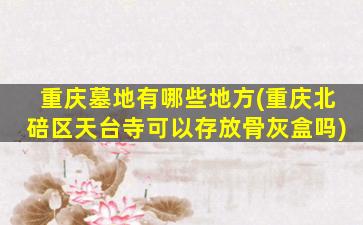 重庆墓地有哪些地方(重庆北碚区天台寺可以存放骨灰盒吗)