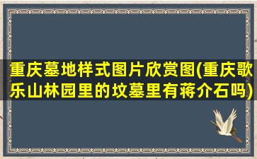 重庆墓地样式图片欣赏图(重庆歌乐山林园里的坟墓里有蒋介石吗)