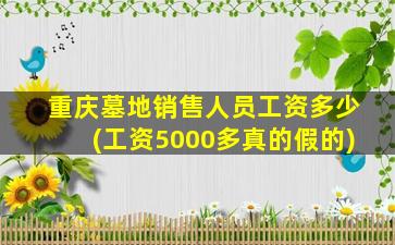 重庆墓地销售人员工资多少(工资5000多真的假的)