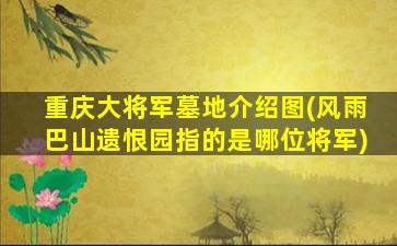重庆大将军墓地介绍图(风雨巴山遗恨园指的是哪位将军)