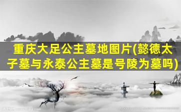 重庆大足公主墓地图片(懿德太子墓与永泰公主墓是号陵为墓吗)