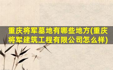 重庆将军墓地有哪些地方(重庆将军建筑工程有限公司怎么样)