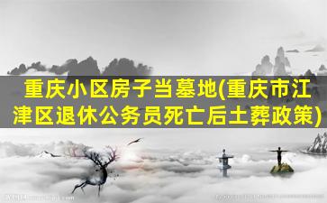 重庆小区房子当墓地(重庆市江津区退休公务员死亡后土葬政策)