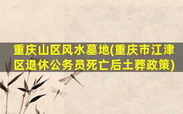 重庆山区风水墓地(重庆市江津区退休公务员死亡后土葬政策)