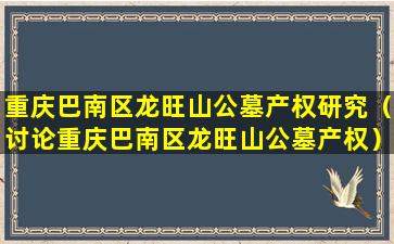 重庆巴南区龙旺山公墓产权研究（讨论重庆巴南区龙旺山公墓产权）