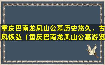 重庆巴南龙凤山公墓历史悠久，古风恢弘（重庆巴南龙凤山公墓游览攻略）