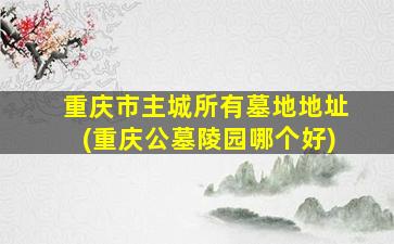 重庆市主城所有墓地地址(重庆公墓陵园哪个好)