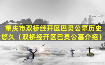 重庆市双桥经开区巴灵公墓历史悠久（双桥经开区巴灵公墓介绍）