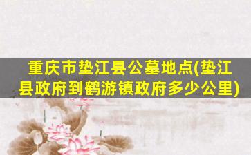 重庆市垫江县公墓地点(垫江县政府到鹤游镇政府多少公里)