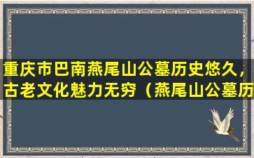 重庆市巴南燕尾山公墓历史悠久，古老文化魅力无穷（燕尾山公墓历史文化探索）