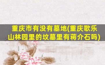 重庆市有没有墓地(重庆歌乐山林园里的坟墓里有蒋介石吗)