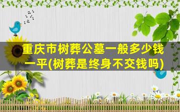 重庆市树葬公墓一般多少钱一平(树葬是终身不交钱吗)