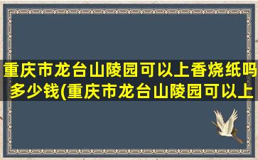 重庆市龙台山陵园可以上香烧纸吗多少钱(重庆市龙台山陵园可以上香烧纸吗现在)