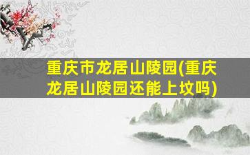 重庆市龙居山陵园(重庆龙居山陵园还能上坟吗)