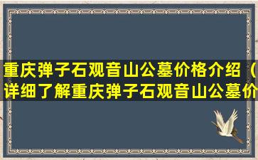 重庆弹子石观音山公墓价格介绍（详细了解重庆弹子石观音山公墓价格）