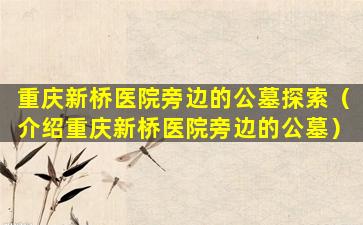 重庆新桥医院旁边的公墓探索（介绍重庆新桥医院旁边的公墓）