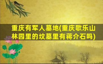 重庆有军人墓地(重庆歌乐山林园里的坟墓里有蒋介石吗)