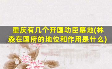 重庆有几个开国功臣墓地(林森在国府的地位和作用是什么)