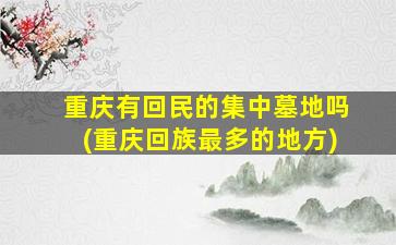 重庆有回民的集中墓地吗(重庆回族最多的地方)
