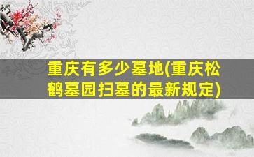 重庆有多少墓地(重庆松鹤墓园扫墓的最新规定)