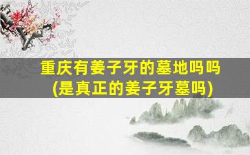 重庆有姜子牙的墓地吗吗(是真正的姜子牙墓吗)