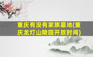重庆有没有家族墓地(重庆龙灯山陵园开放时间)