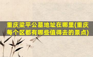 重庆梁平公墓地址在哪里(重庆每个区都有哪些值得去的景点)