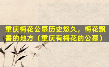 重庆梅花公墓历史悠久，梅花飘香的地方（重庆有梅花的公墓）