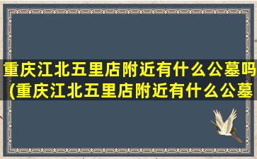 重庆江北五里店附近有什么公墓吗(重庆江北五里店附近有什么公墓出售)