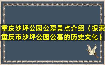 重庆沙坪公园公墓景点介绍（探索重庆市沙坪公园公墓的历史文化）