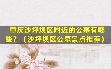 重庆沙坪坝区附近的公墓有哪些？（沙坪坝区公墓景点推荐）