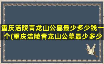 重庆涪陵青龙山公墓最少多少钱一个(重庆涪陵青龙山公墓最少多少钱一个月)