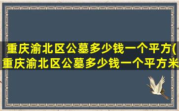重庆渝北区公墓多少钱一个平方(重庆渝北区公墓多少钱一个平方米)