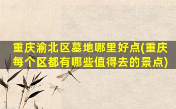 重庆渝北区墓地哪里好点(重庆每个区都有哪些值得去的景点)