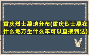 重庆烈士墓地分布(重庆烈士墓在什么地方坐什么车可以直接到达)