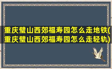 重庆璧山西郊福寿园怎么走地铁(重庆璧山西郊福寿园怎么走轻轨)